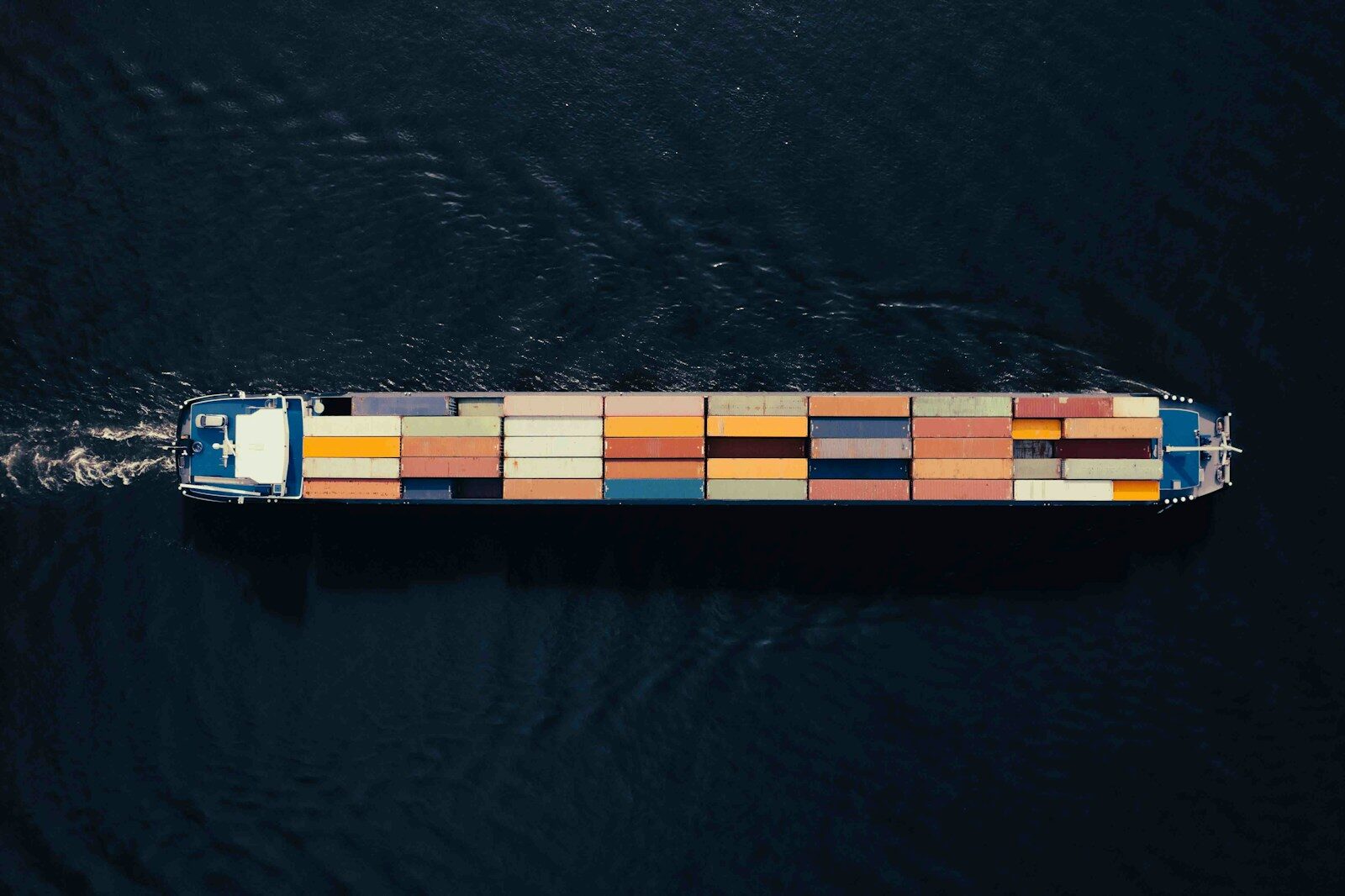 a large container ship in a body of water